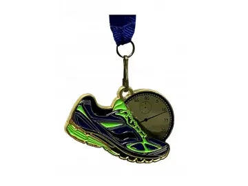 PD 1113 Farbige Laufmedaille dunkelblau/grün